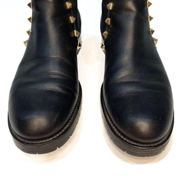 Valentino Garavani Rockstud Chelsea Boots EU 36 US 6 Black Studded Ankle Bootie - Picture 3 of 8